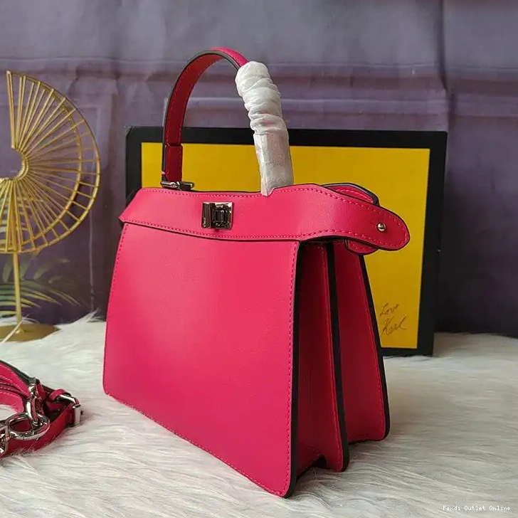 Leather Bag Nappa Fendi Petite Peekaboo Rose ISeeU In 0706